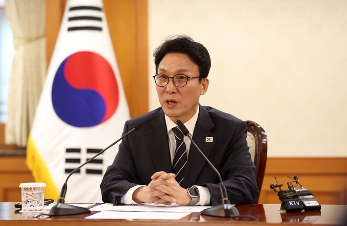 김민석 국무총리가 11일 서울 종로구 정부서울청사에서 열린 새만금·전북 대혁신 TF 킥오프 회의에서 모두발언을 하고 있다.ⓒ뉴시스