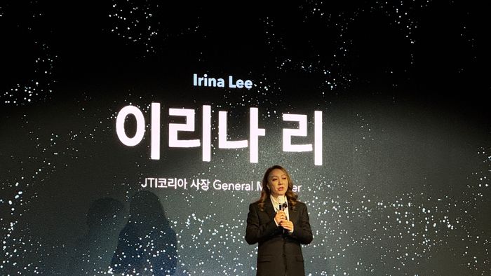 이리나 리 JTI코리아 사장이 31일 오전 서울 영등포구 페어몬트 앰배서더 서울 호텔에서 열린 JTI코리아의 궐련형 전자담배 