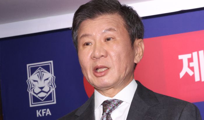 아시안컵 유치를 공약으로 내건 정몽규 대한축구협회장. ⓒ 데일리안 방규현 기자