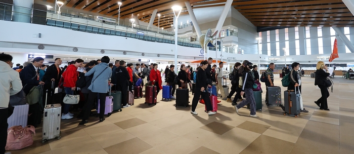 중국인 무비자 단체관광객들 입국. 사진=연합뉴스