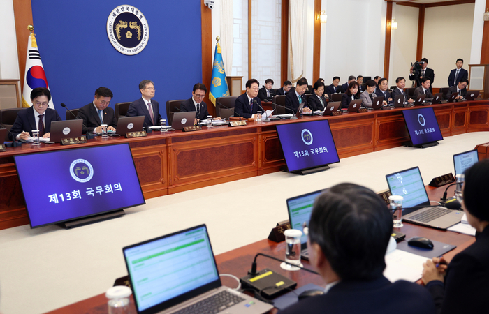 이재명 대통령이 31일 청와대에서 국무회의를 주재하고 있다. 연합뉴스.