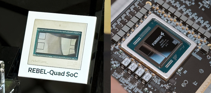 리벨리온의 '리벨 쿼드'(왼쪽), 퓨리오사AI '레니게이드'