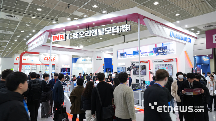 인아오리엔탈모터 세미콘코리아 부스 전경 〈사진=인아그룹 제공〉