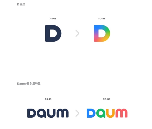 &nbsp;   ▲ Daum has reverted its logo from a monochrome design back to its original four colors: red, yellow, blue, and green. Image: AXZ official Brunch.