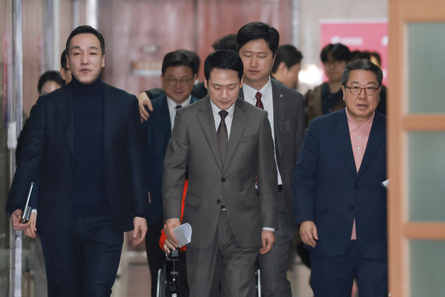 ▲The People Power Party leadership attends a supreme council meeting at the National Assembly on the morning of the 12th. ⓒYonhap News