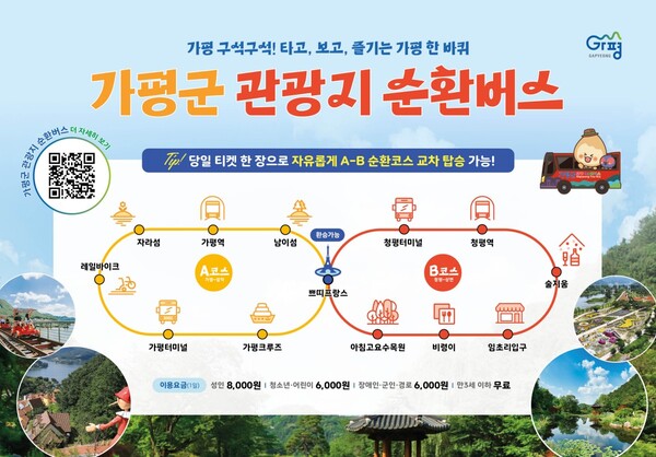 &nbsp;   Gapyeong travel, now faster... Major overhaul of the tourist loop bus routes / Photo=Yonhap News