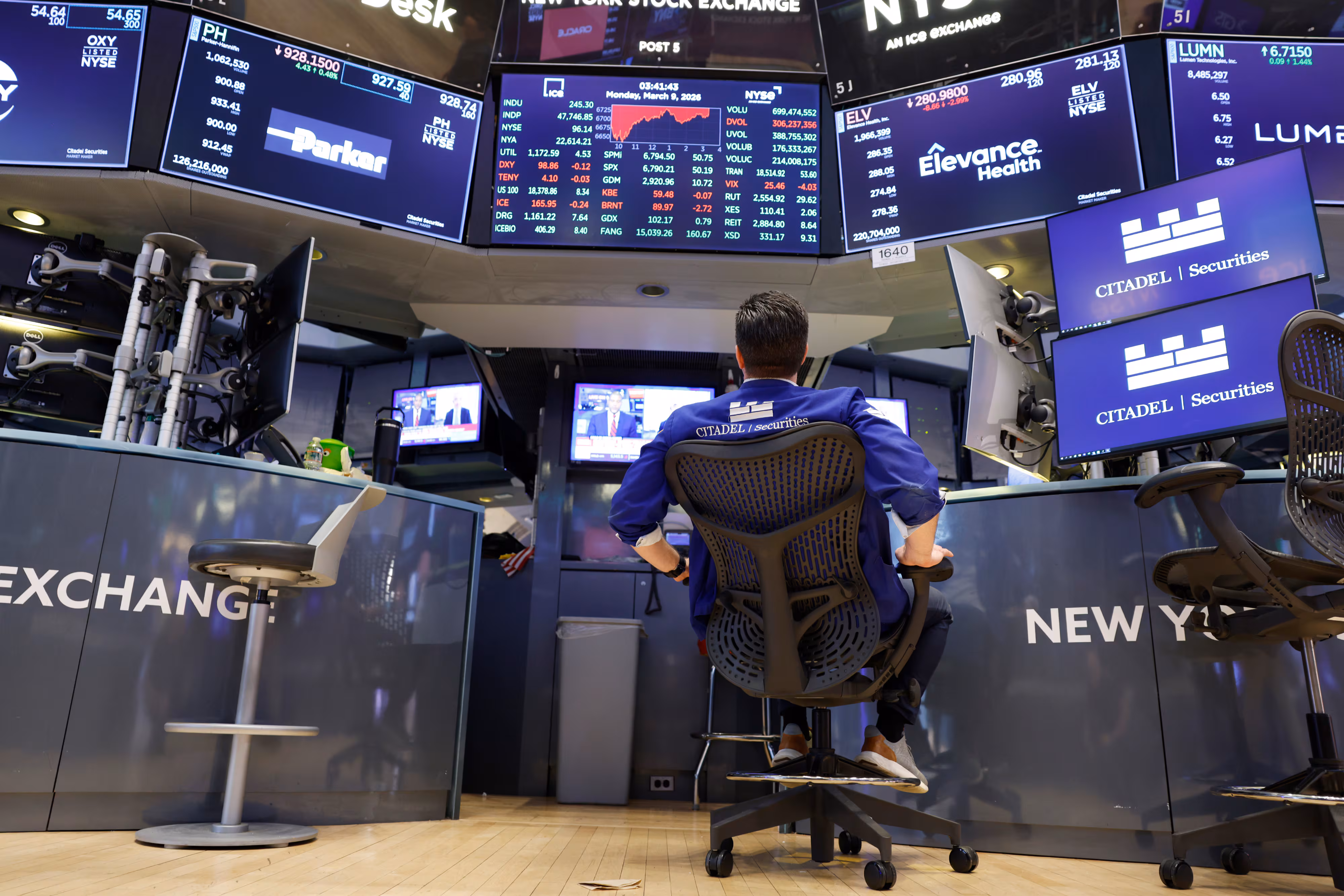 미국 뉴욕증권거래소(NYSE). /UPI