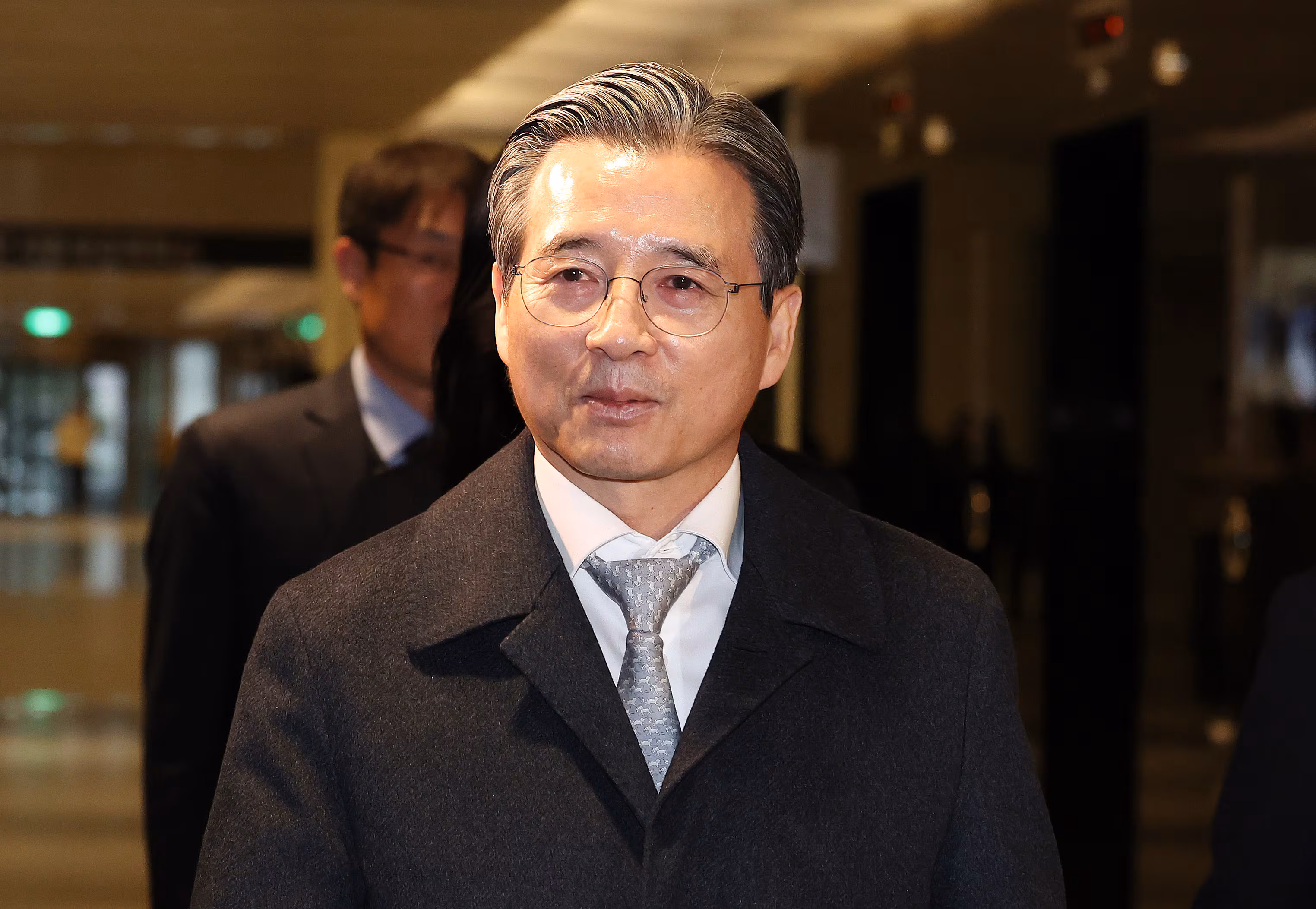 김용범 청와대 정책실장이 1월 9일 서울 중구 대한상공회의소에서 열린 10대 그룹 사장단과 비공개 간담회에 참석하기 위해 회의장으로 입장하고 있다. /뉴스1