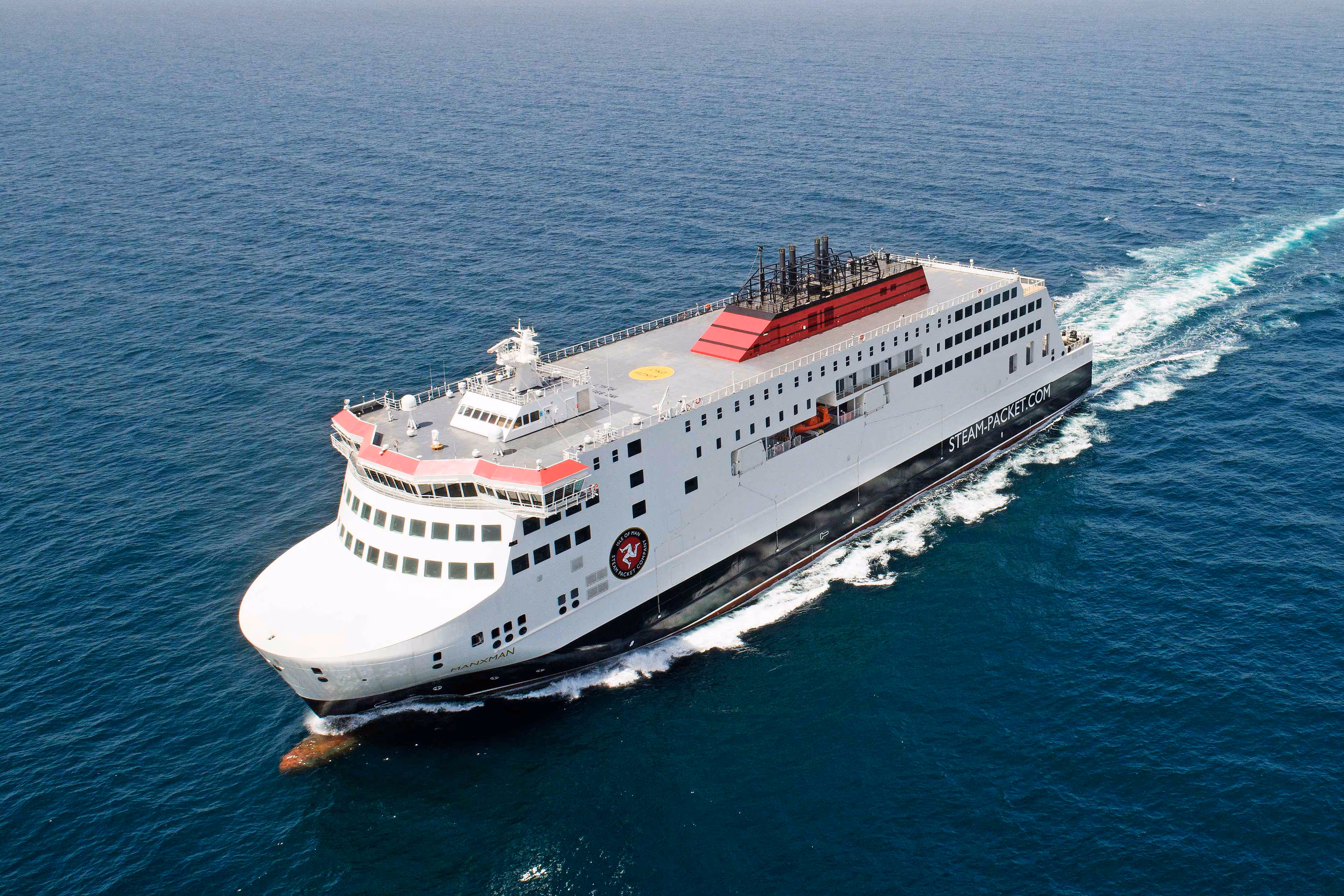 현대미포조선이 건조한 유럽형 전기추진 여객선 ‘맨크스맨(MANXMAN)호’가 시운전하는 모습. /HD한국조선해양 제공