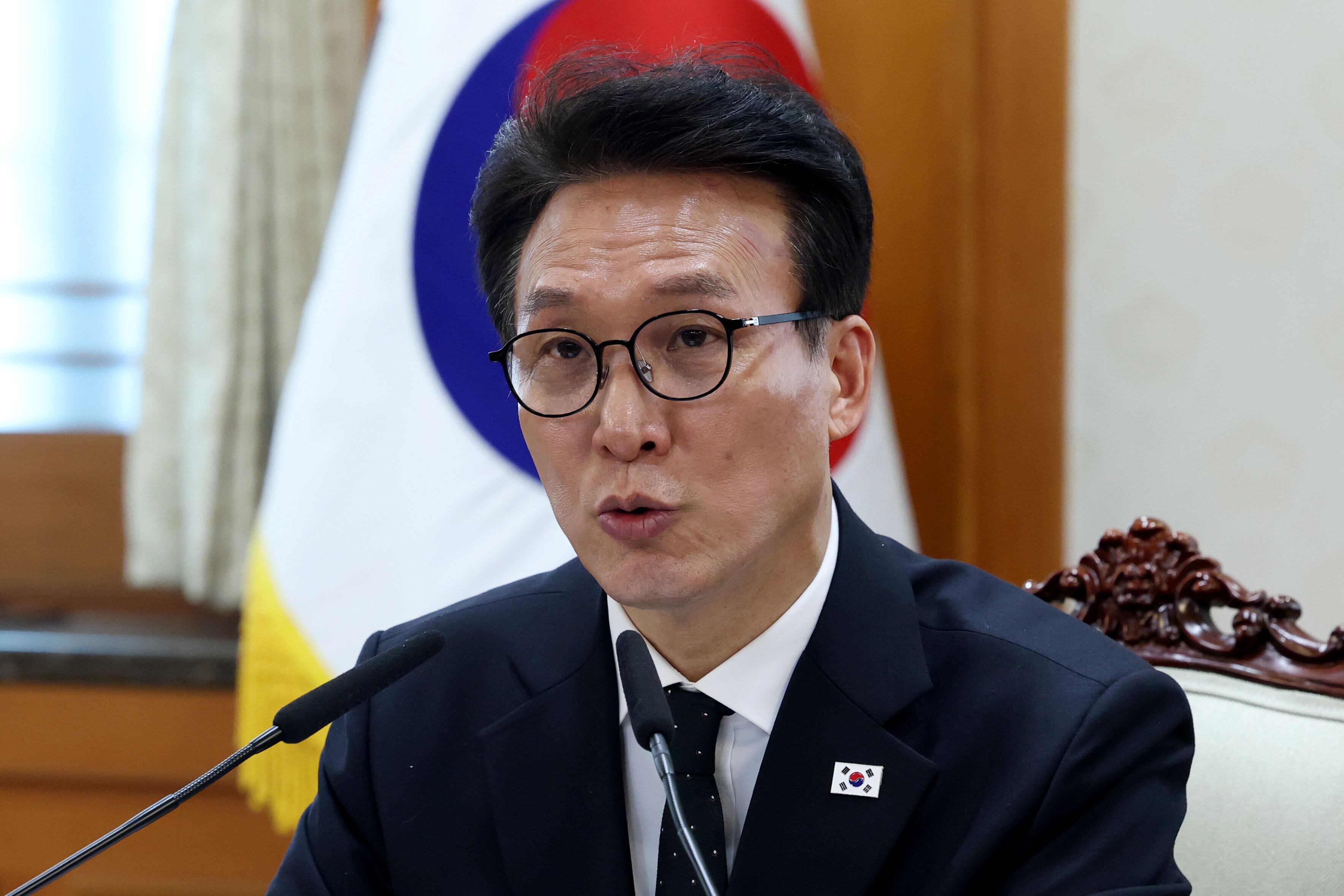 김민석 국무총리가 29일 오후 서울 종로구 정부서울청사에서 열린 비상경제본부회의에서 발언하고 있다. /뉴스1