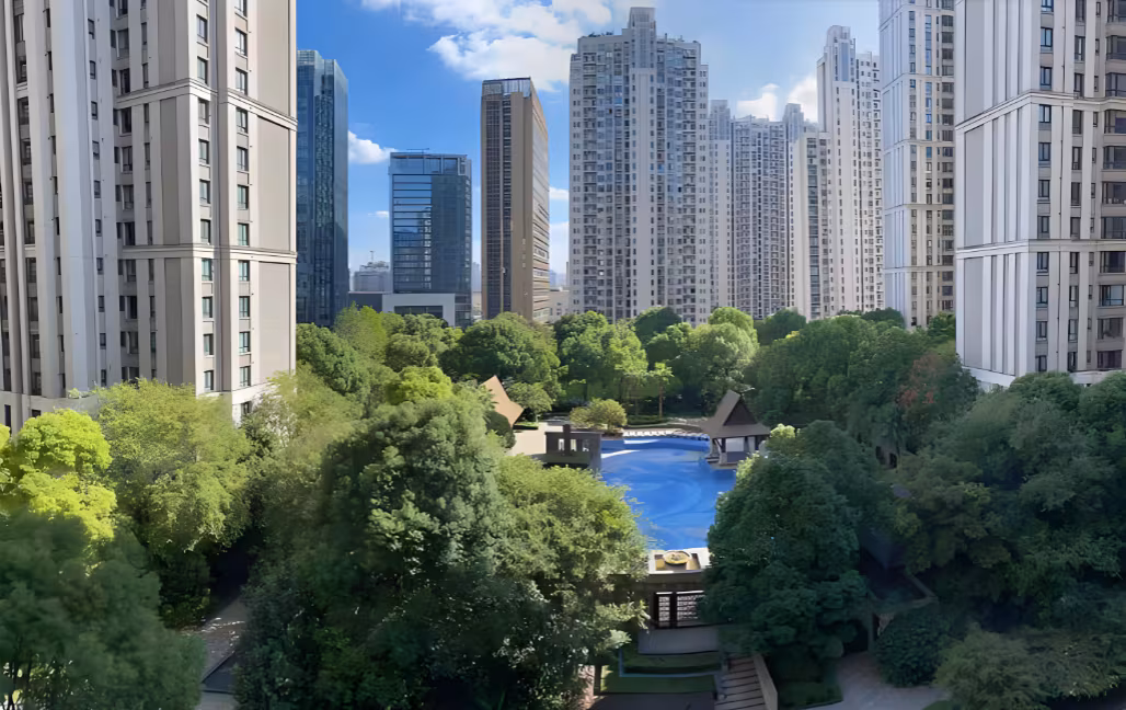 상하이 초호화 아파트 전경. /바이두