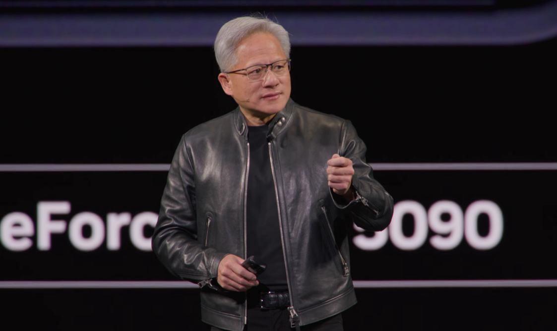 젠슨 황 엔비디아 최고경영자(CEO)가 16일(현지시각) 미국 캘리포니아주 새너제이의 SAP센터에서 열린 ‘GTC 2026’에서 기조연설을 하고 있다. / 엔비디아 유튜브