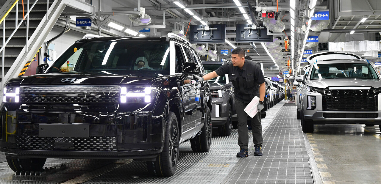 현대차 울산공장 생산 라인. / 현대자동차