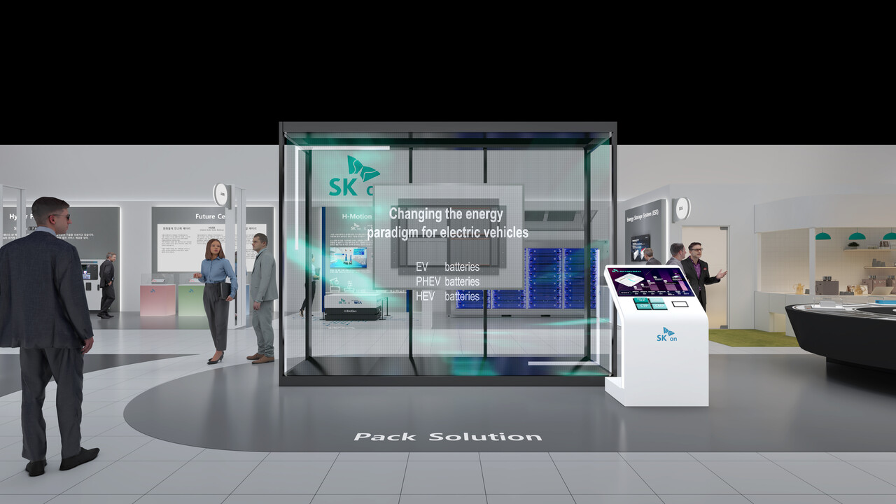 SK온 인터배터리 2026 전시관 내 CTP 통합 패키지 솔루션 / SK온
