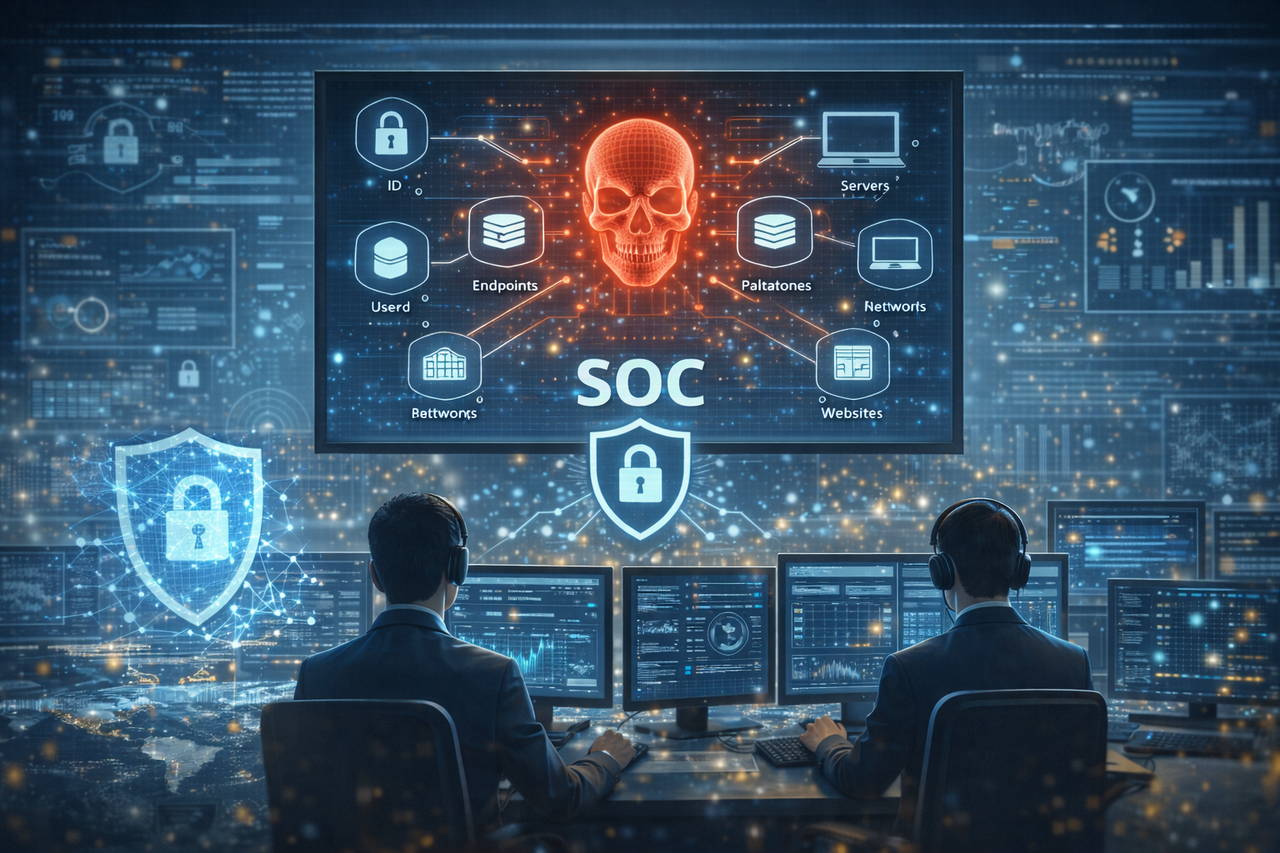 SOC(보안관제센터, Security Operations Center). / 챗GPT 생성