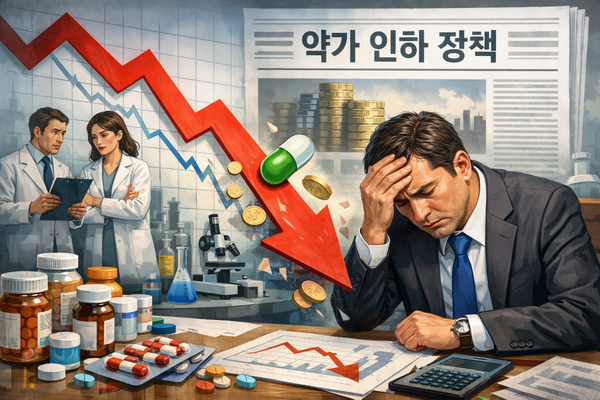 약가 인하를 골자로 한 약가제도 개편안의 안건 상정이 보류됐지만 3월 재개될 수 있다는 관측이 나온다. / 챗GPT 생성 이미지