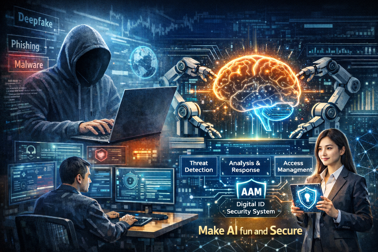 AI 위협 고도화에 대응해 국내 보안 기업들이 에이전틱 AI를 이용한 맞대응을 본격화한다. / 챗GPT 생성 