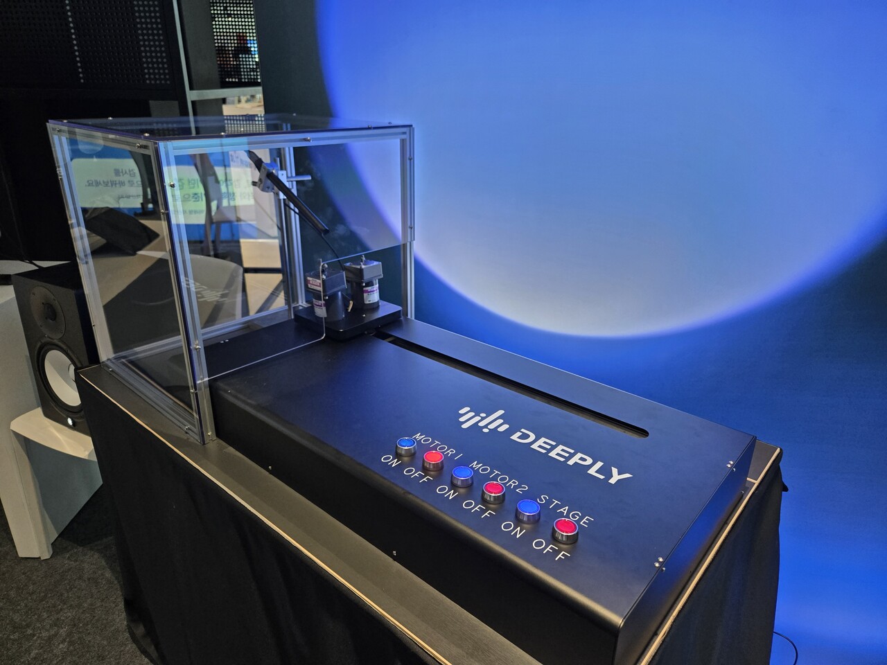 음향 AI 솔루션 기업 디플리는  AI 음향 분석 기술을 전시했다. / 홍주연 기자