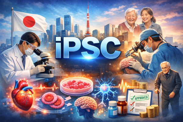 일본 규제당국이 유도만능줄기세포(iPSC)를 활용한 세계 최초의 재생의료 치료제를 승인했다. / 챗GPT