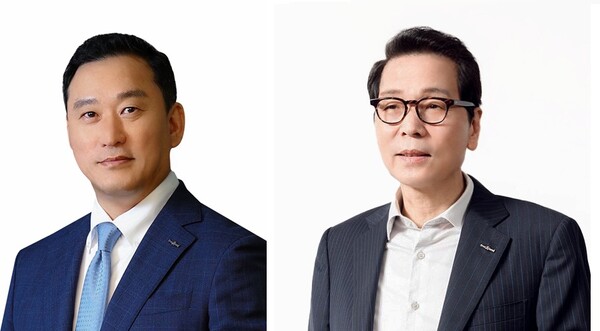김성환 한국투자증권 대표와(왼쪽), 배재규 한국투자신탁운용 대표. /각사