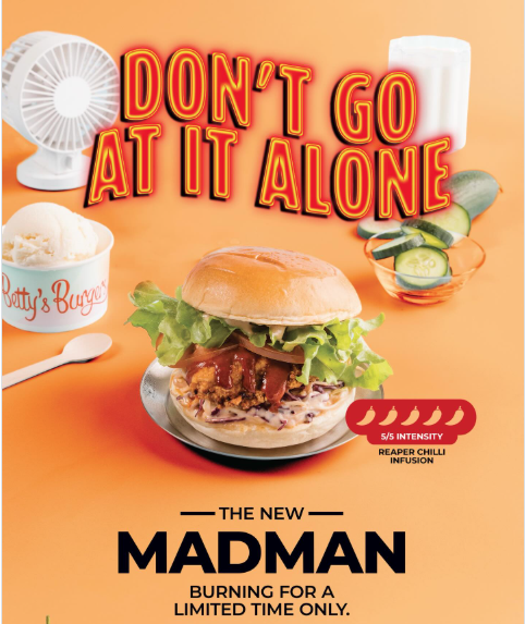 Can You Handle the Heat? Try Betty’s Burgers’ New Madman Burger with Carolina Reaper!