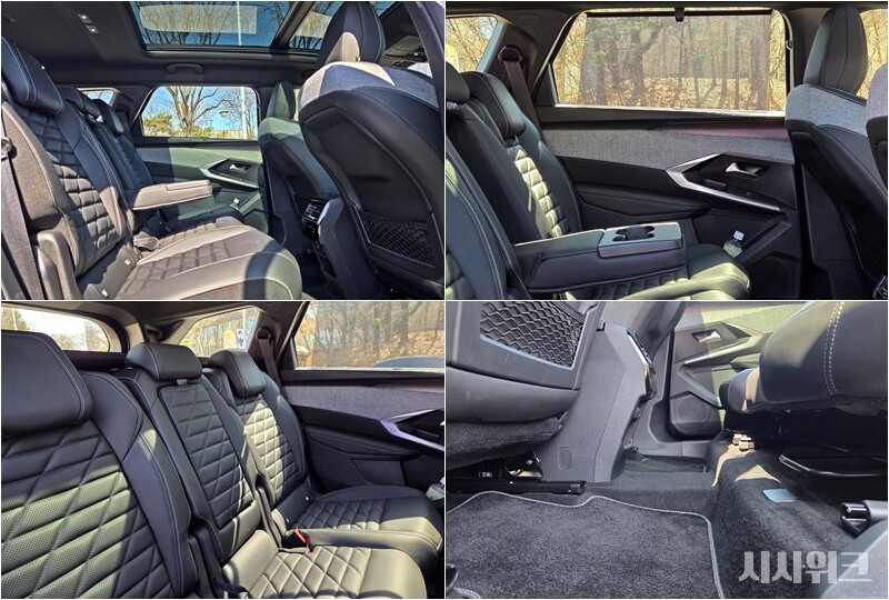 &nbsp;   The 5008’s second row offers ample space; the flat floor helps middle passengers feel comfortable. / Photo by Je Gal-min
