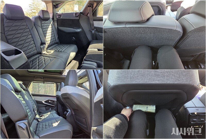 &nbsp;   The 5008 retains a third row, but it’s tight for adults; moving the second row forward to reach it reduces second-row legroom. / Photo by Je Gal-min