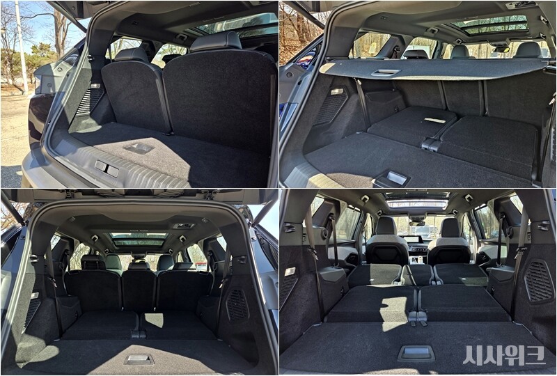 &nbsp;   With the third row up, cargo space is somewhat limited; fold it or fold both rear rows for a roomy load area. / Photo by Je Gal-min