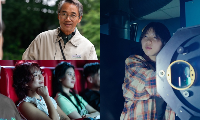Actors Oh Man-seok (top left), Kim Deut-dol (bottom left) and Shim Hae-in deliver distinctive supporting performances in the film Times at the Theater. / T-cast