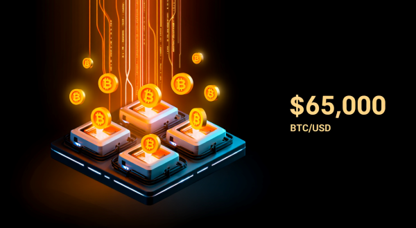 비트코인이 6만5000달러로 다시 하락했다. [사진: Reve AI]