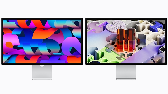 애플 스튜디오 디스플레이(좌), 전문가용 최고급 모니터인 스튜디오 디스플레이 XDR(우) [사진: 애플]