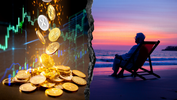 1만 XRP를 소유하면 은퇴할 수 있을까? 크립토 루머 밀의 소유자는 이에 대해 반박 의견을 제시했다. [사진: Reve AI]