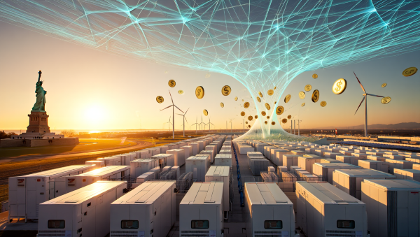 미국이 재생에너지와 에너지 저장 기술을 통해 화석연료 가격 변동에 대응하고 있다. [사진: Reve AI]