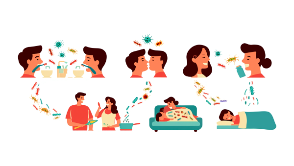 동거 커플은 장내 세균의 13~30%를 공유하는 것으로 나타났다. [사진: Reve AI]