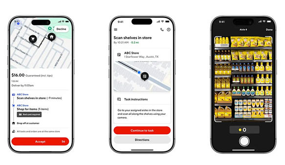 도어대시가 AI 콘텐츠를 제작하는 태스크 기능을 도입했다. [사진: 도어대시]