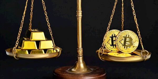 안전자산으로 금이 지니는 가치를 비트코인이 따라잡을 수 있을까 [사진: Reve AI]