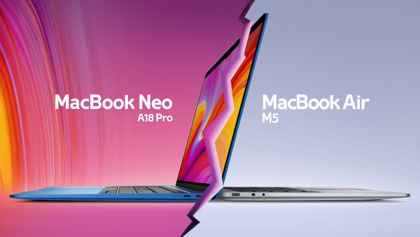맥북 네오와 맥북 에어의 가격이 두 배 가까이 차이 나면서 두 제품의 성능 차이가 주목받고 있다. [사진: Reve AI]