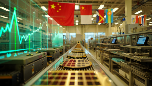 중국은 미국의 수출 규제 등으로 선단 공정에서는 뒤처져 왔지만, 성숙 공정에서는 생산능력을 꾸준히 키우고 있다 [사진: Reve AI]