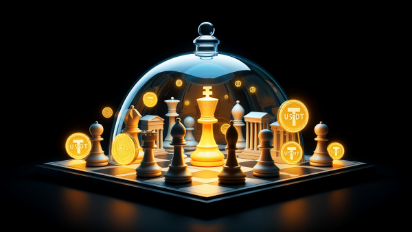 미국 클래리티법이 스테이블코인 이자 지급을 금지하면서 암호화폐 시장에 파장이 일고 있다. [사진: Reve AI]