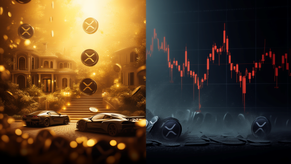 '1000 XRP' 소유만으로도 인생역전이 가능하다는 낙관론이 확산되고 있는 가운데, 일부 애널리스트들이 이러한 전망에 제동을 걸었다. [사진: Reve AI]
