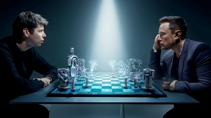 일론 머스크가 오픈AI와의 법적 다툼에서 승리한다면, 이는 AI 기업들의 거버넌스와 비영리성에 대한 새로운 기준을 제시할 수 있다. [사진: Reve AI]