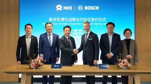 니오와 보쉬의 협력은 스마트 전기차 기술 개발뿐 아니라 중국-독일 산업 협력 강화의 신호탄이 될 전망이다 [사진: 니오]