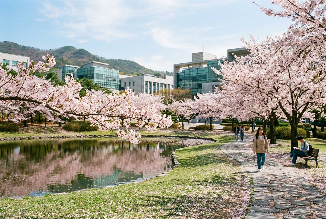 대전 카이스트 벚꽃길 / 이해를 돕기 위한 AI이미지