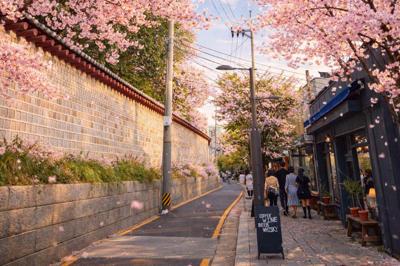창덕궁 담벼락 벚꽃 / 사진=한국관광공사 포토코리아@김민수