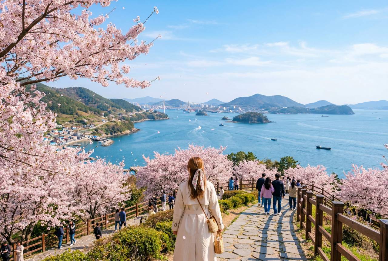 여수 벚꽃 명소 / 이해를 돕기 위한 ai이미지