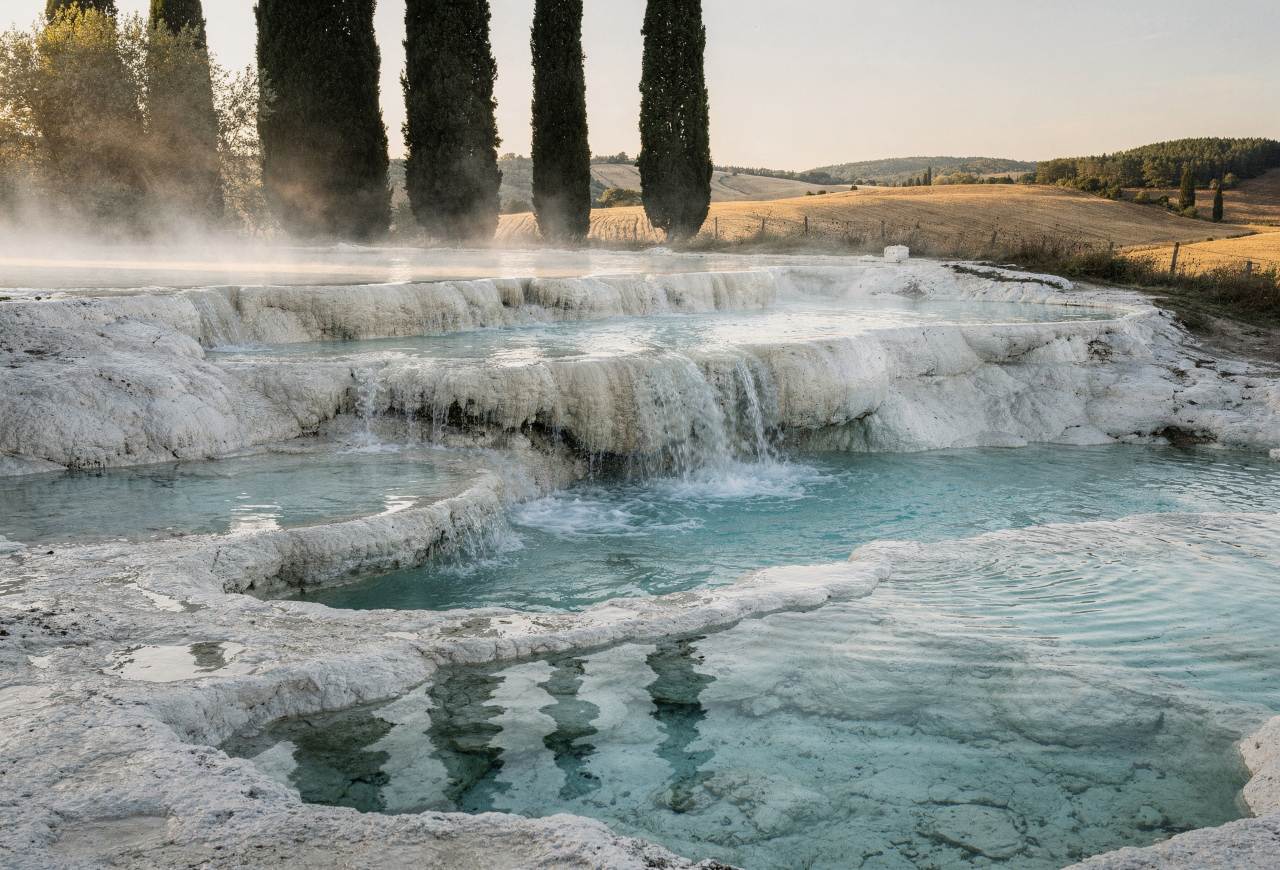 Saturnia hot springs in Italy — free and natural