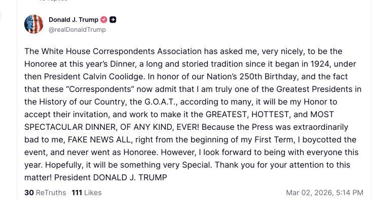 Credit: Truth Social