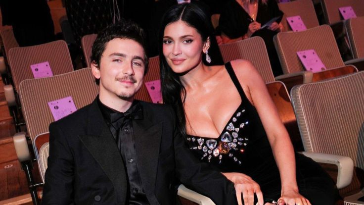 Timothée Chalamet and Kylie Jenner at the 2026 BAFTAs / Credit: X