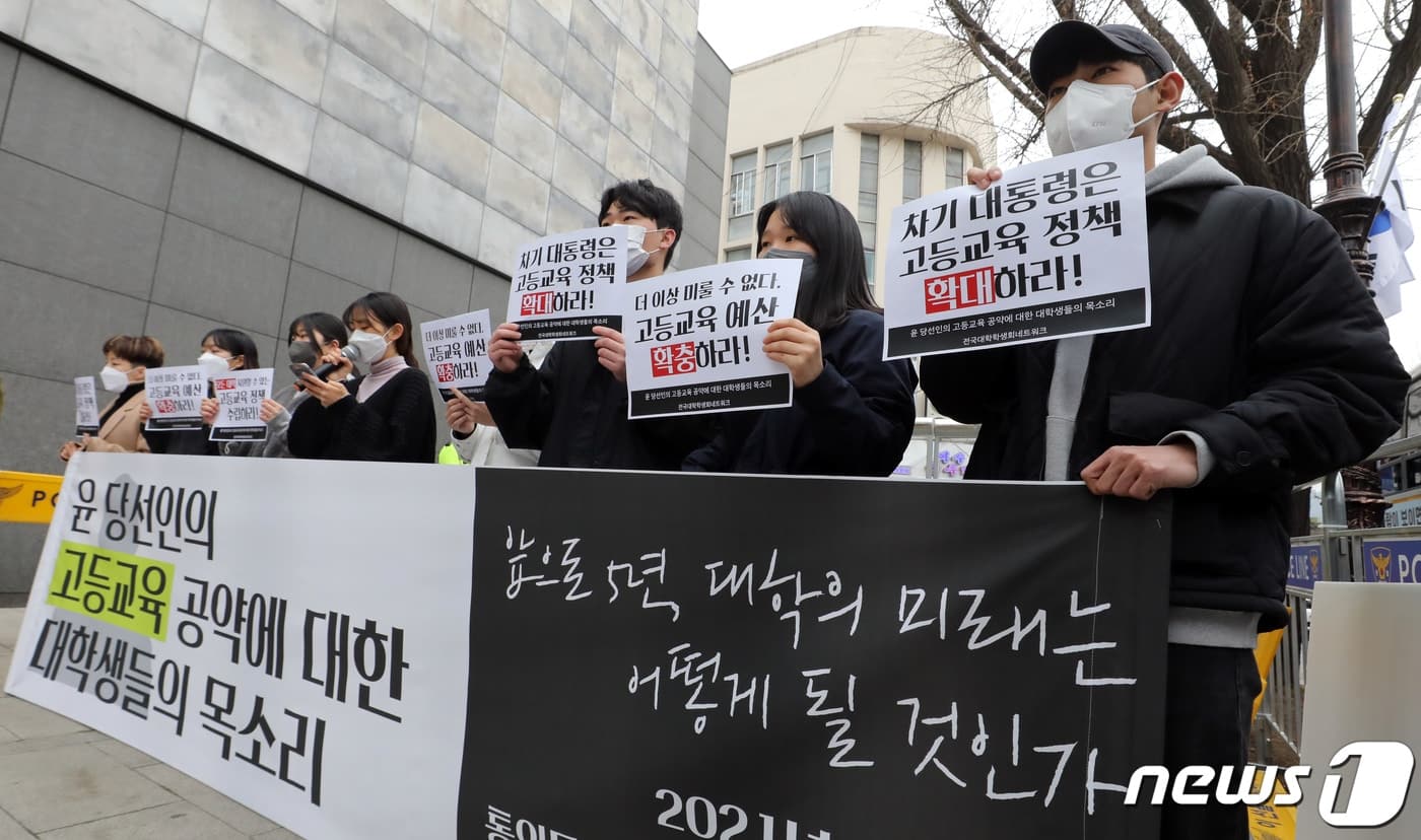 대학생 단체, 尹정부 향해 