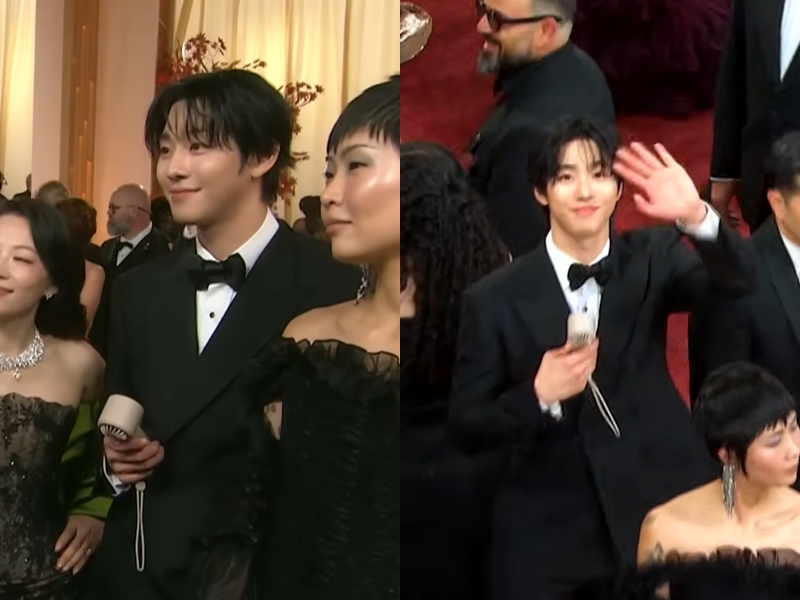 아카데미 시상식에 참석한 안효섭. 사진=유튜브 Etalk 캡처